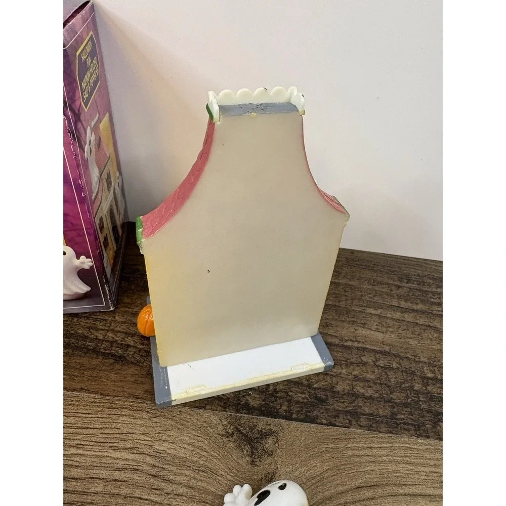 Halloween Fun Haunted House Napkin Holder & Ghost Salt & Pepper Shakers BROKE